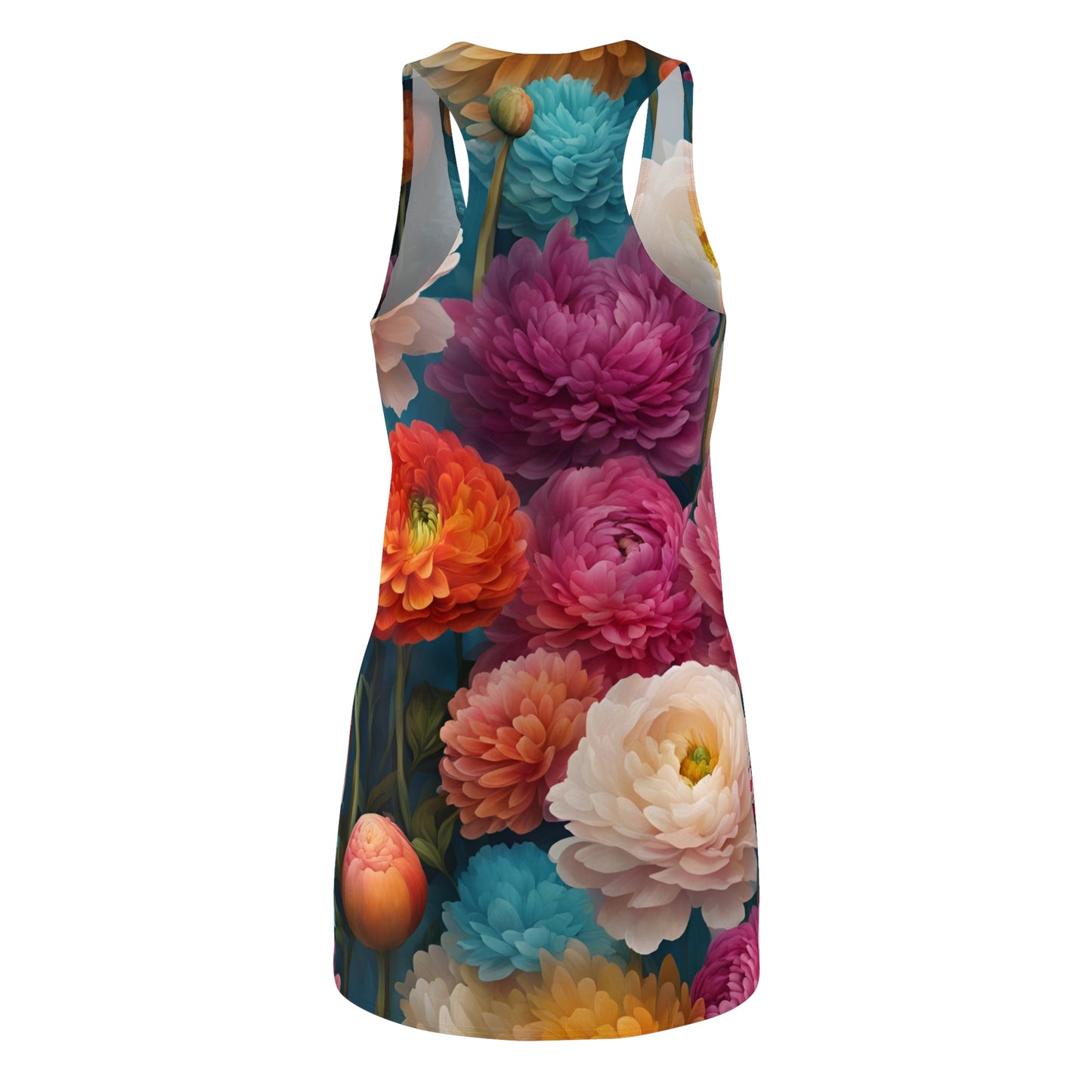 Blossoms Women's Cut & Sew Racerback Dress (AOP)