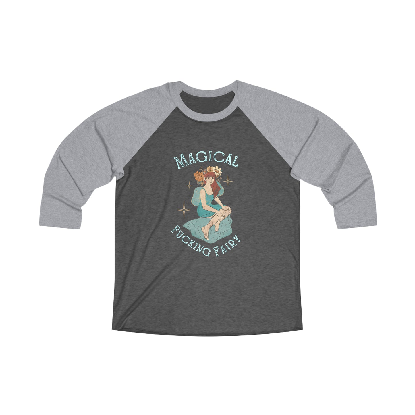 Magical F*king Fairy Unisex Tri-Blend 3\4 Raglan Tee