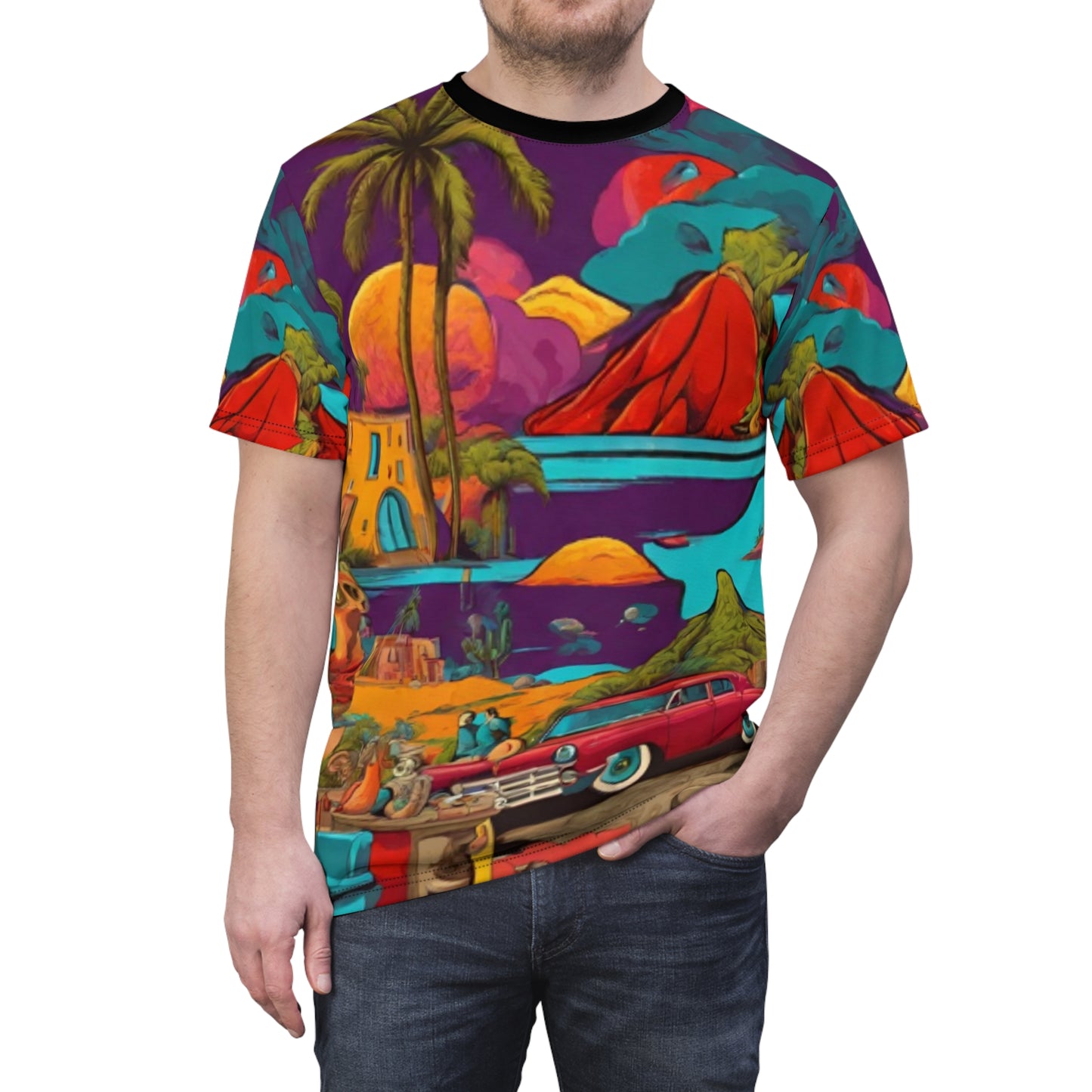 Palm Springs Dream Unisex Cut & Sew Tee (AOP)