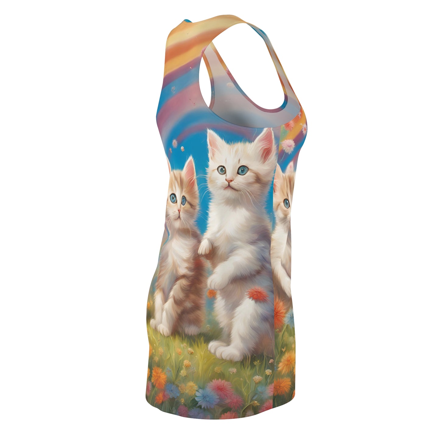 Purrfection Women's Cut & Sew Racerback Dress (AOP)