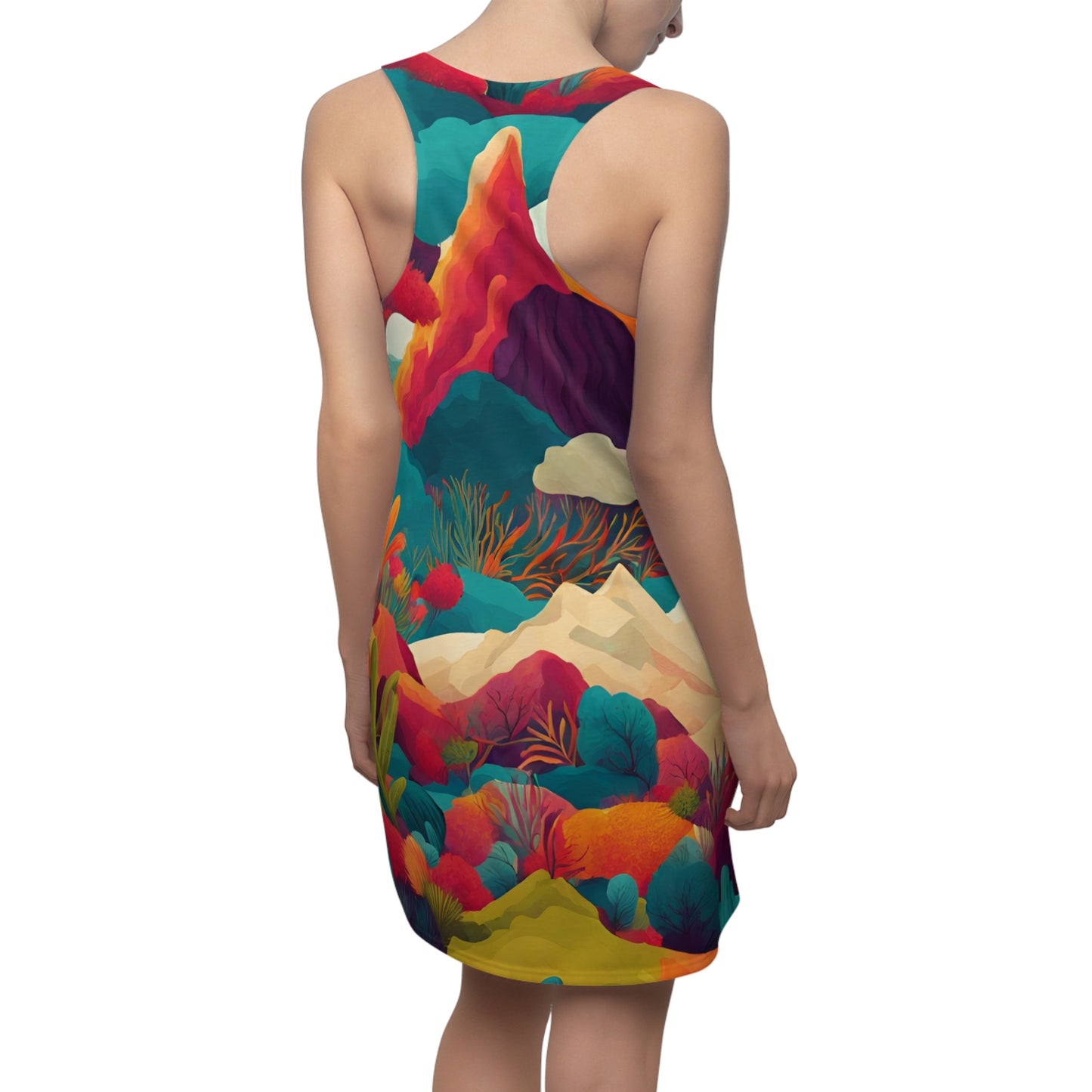 Desert Delight Women's Cut & Sew Racerback Dress (AOP)