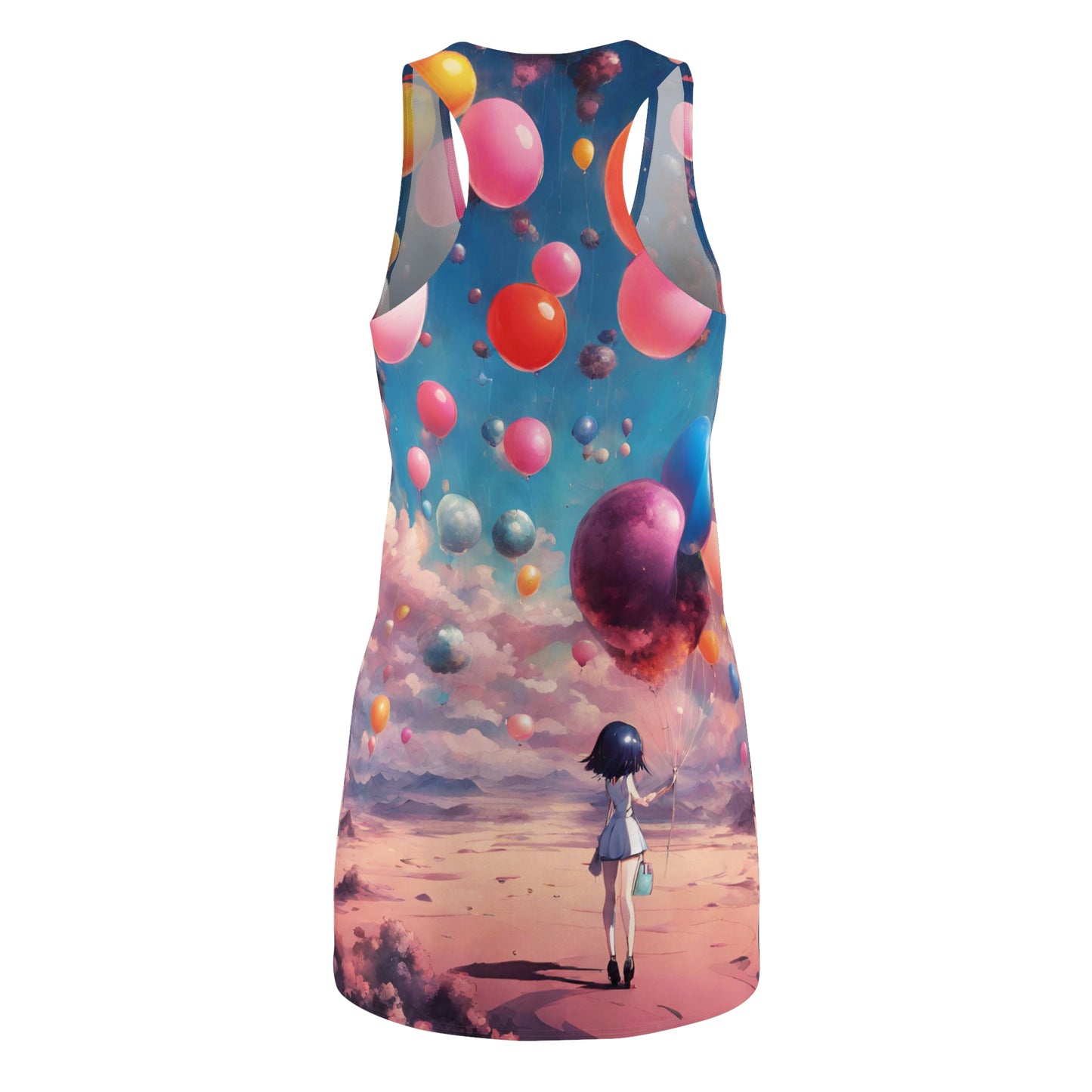 Up, Up & Away Women's Cut & Sew Racerback Dress (AOP)