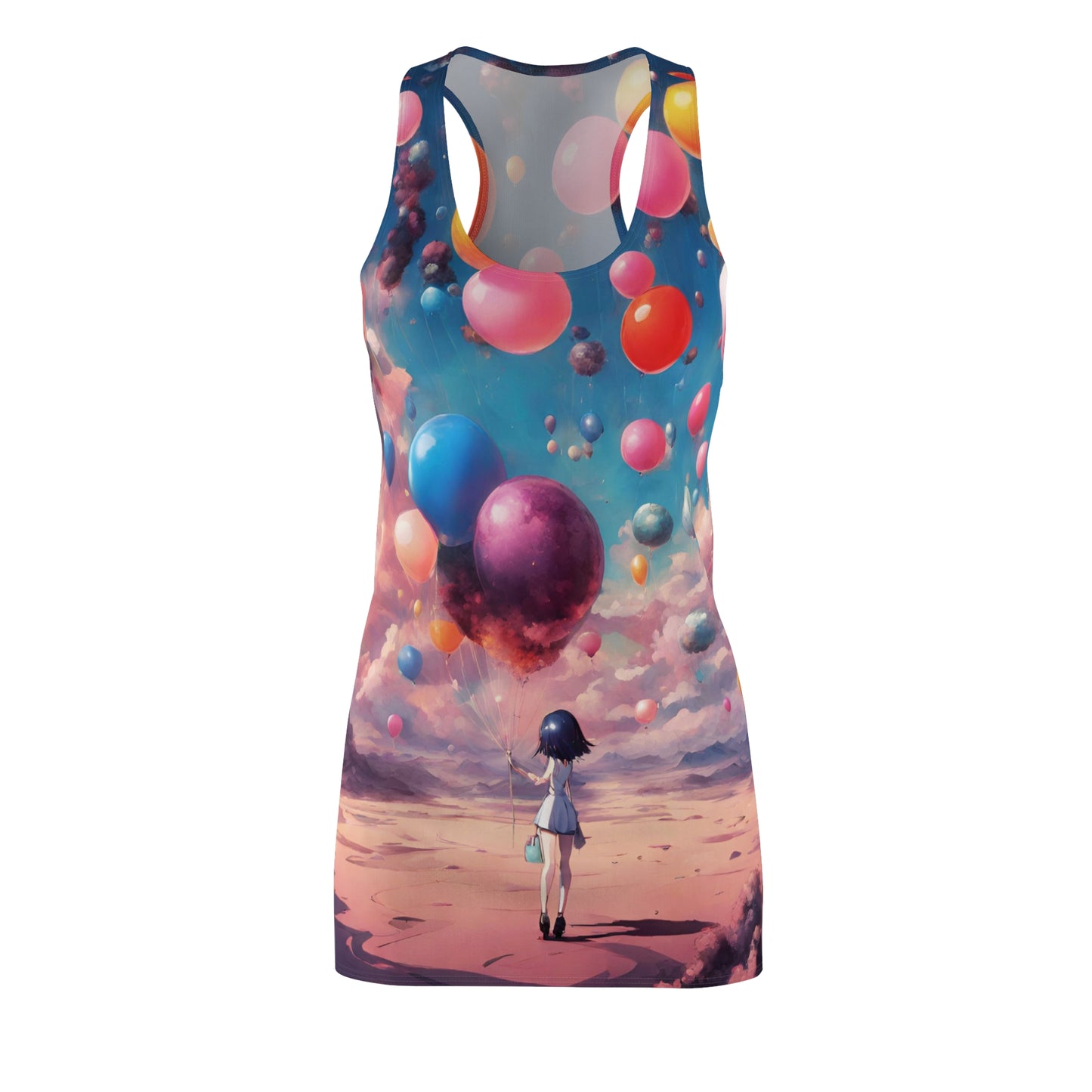 Up, Up & Away Women's Cut & Sew Racerback Dress (AOP)