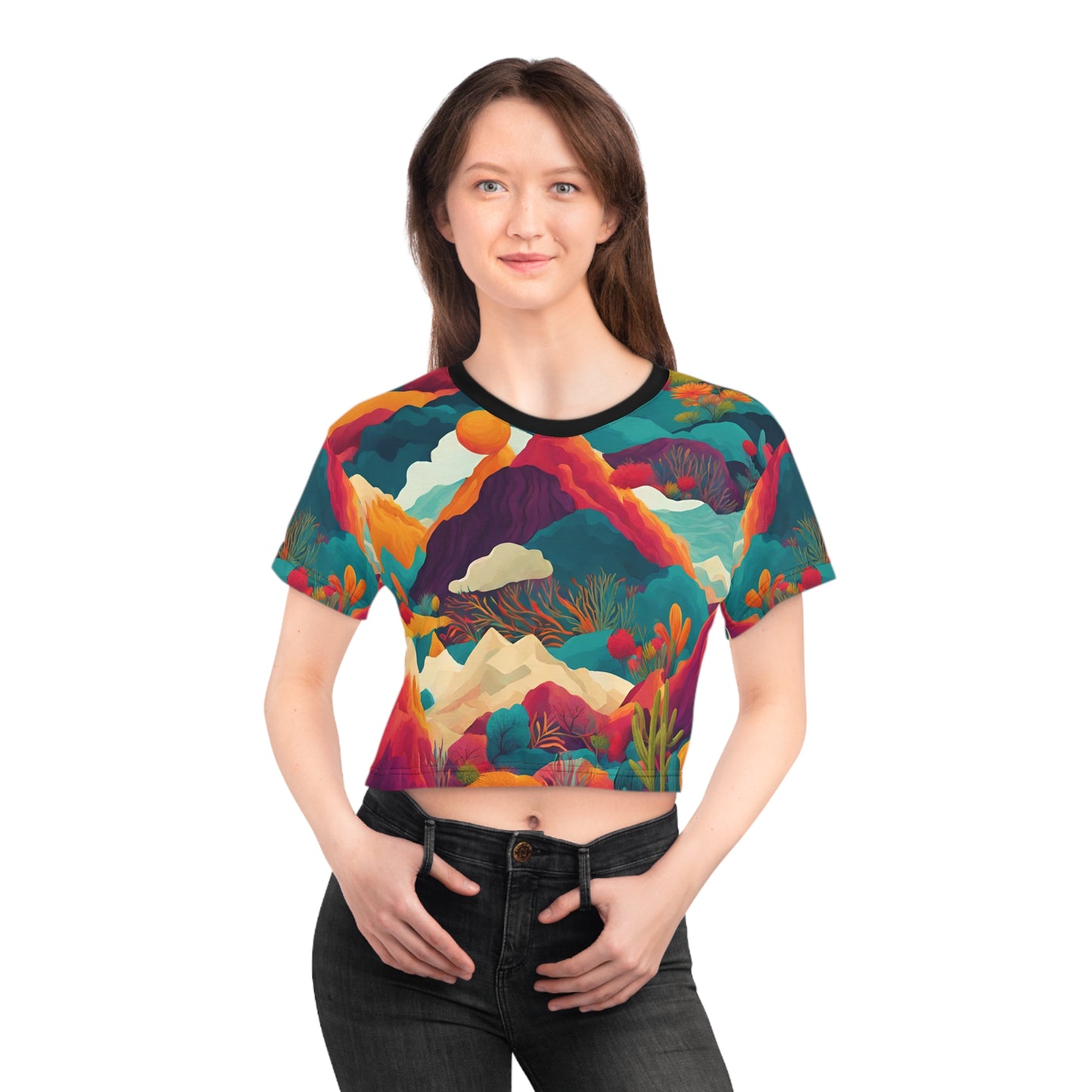 Desert Delight Crop Tee (AOP)