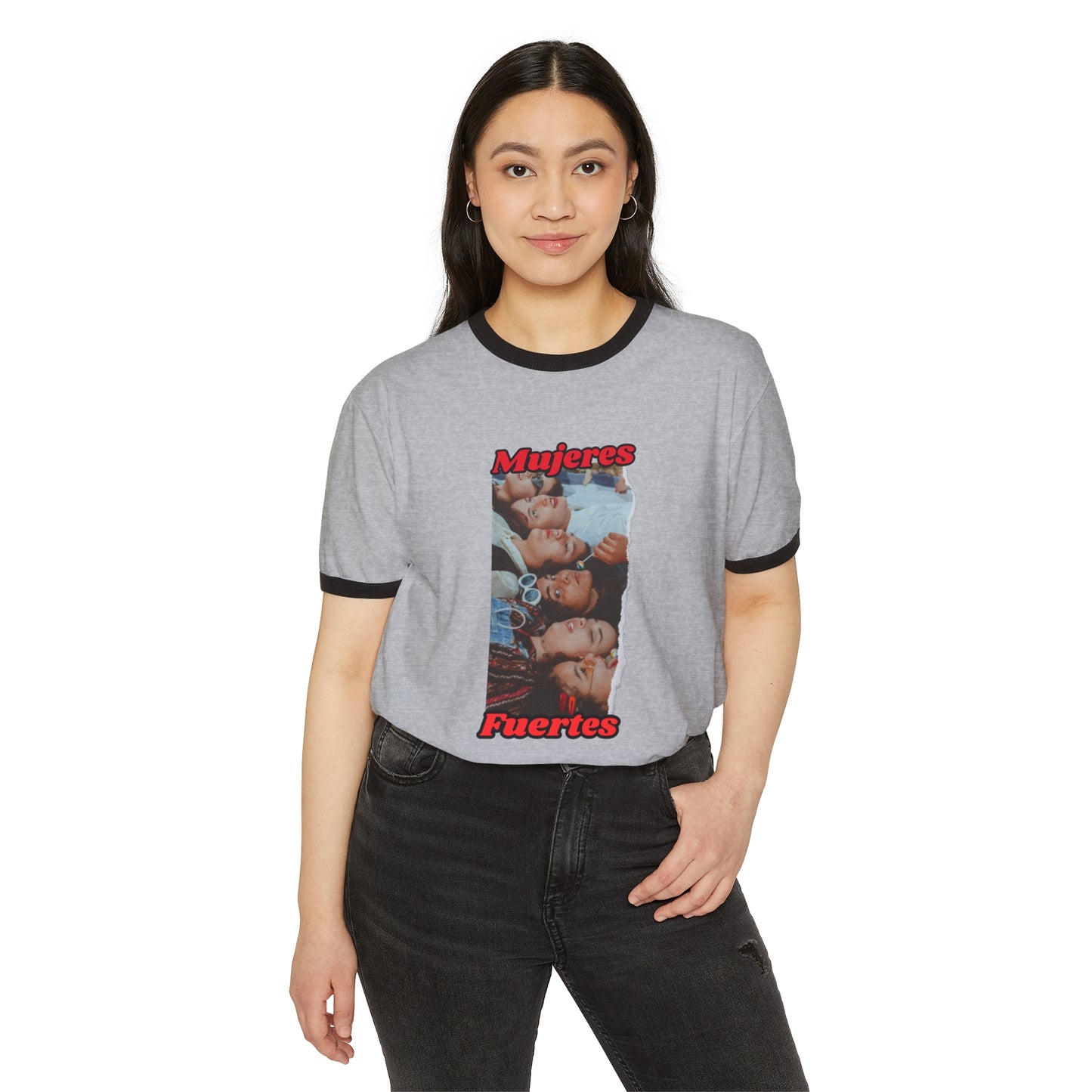 Mujeres Fuertes Unisex Cotton Ringer T-Shirt