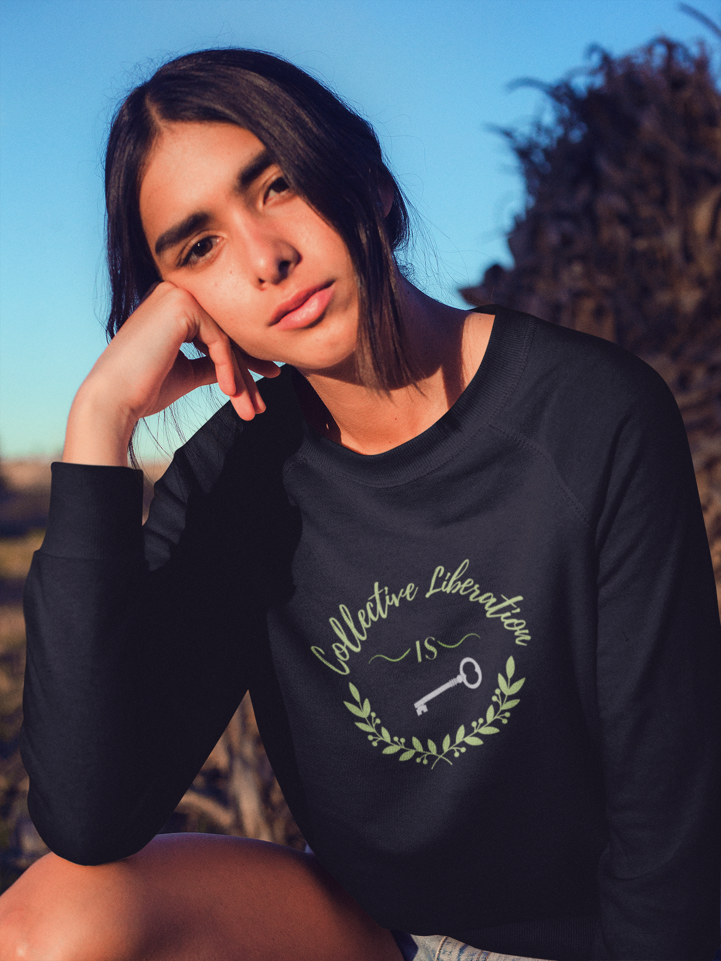 Collective Liberation is Key Unisex Organic Sweatshirt