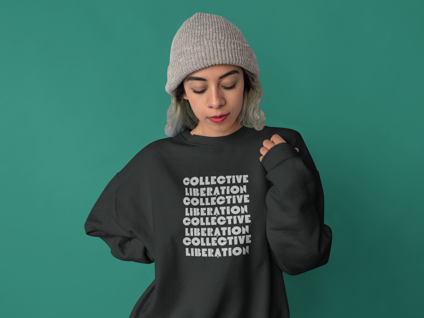 Collective Liberation on Repeat Unisex Organic Sweatshirt