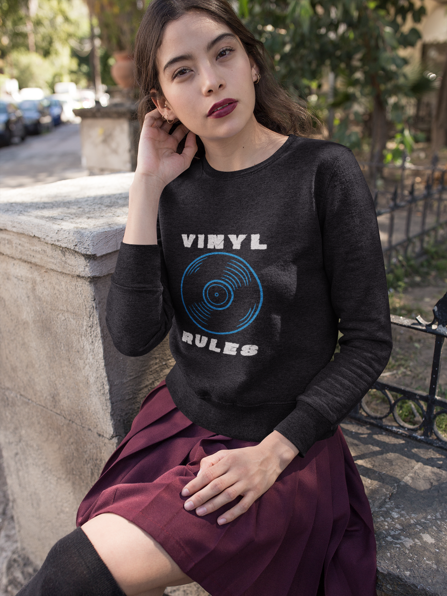 Vinyl Rules Unisex Organic Sweatshirt