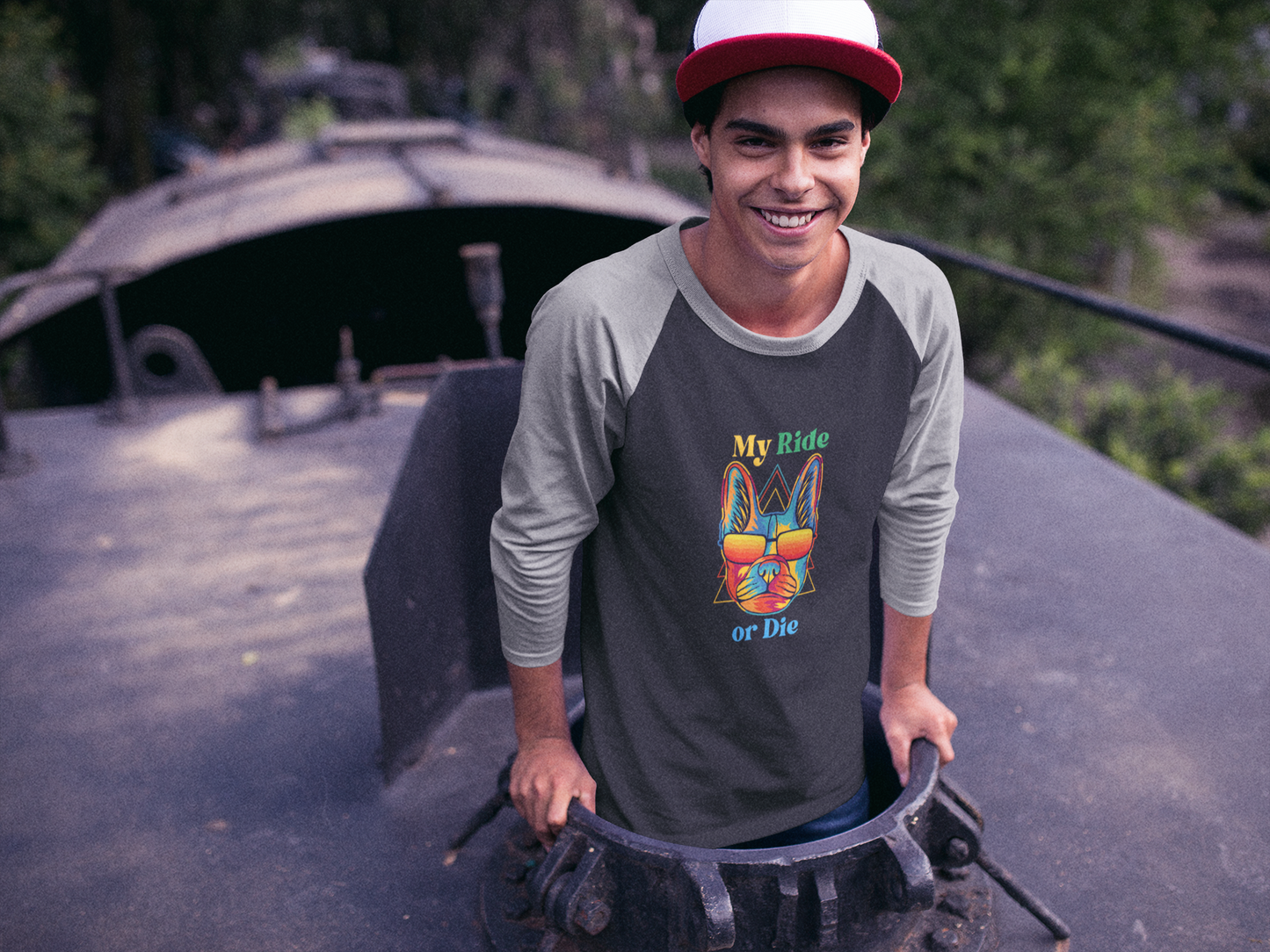 My Ride or Die Unisex Tri-Blend 3\4 Raglan Tee