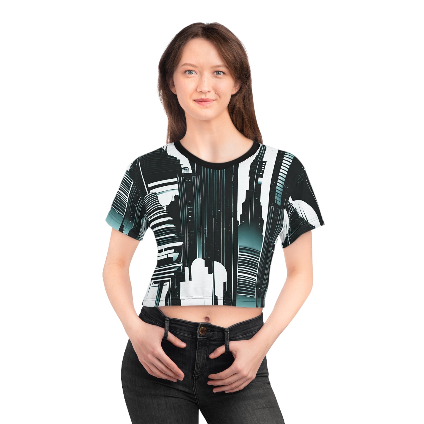 Cityshapes Crop Tee (AOP)