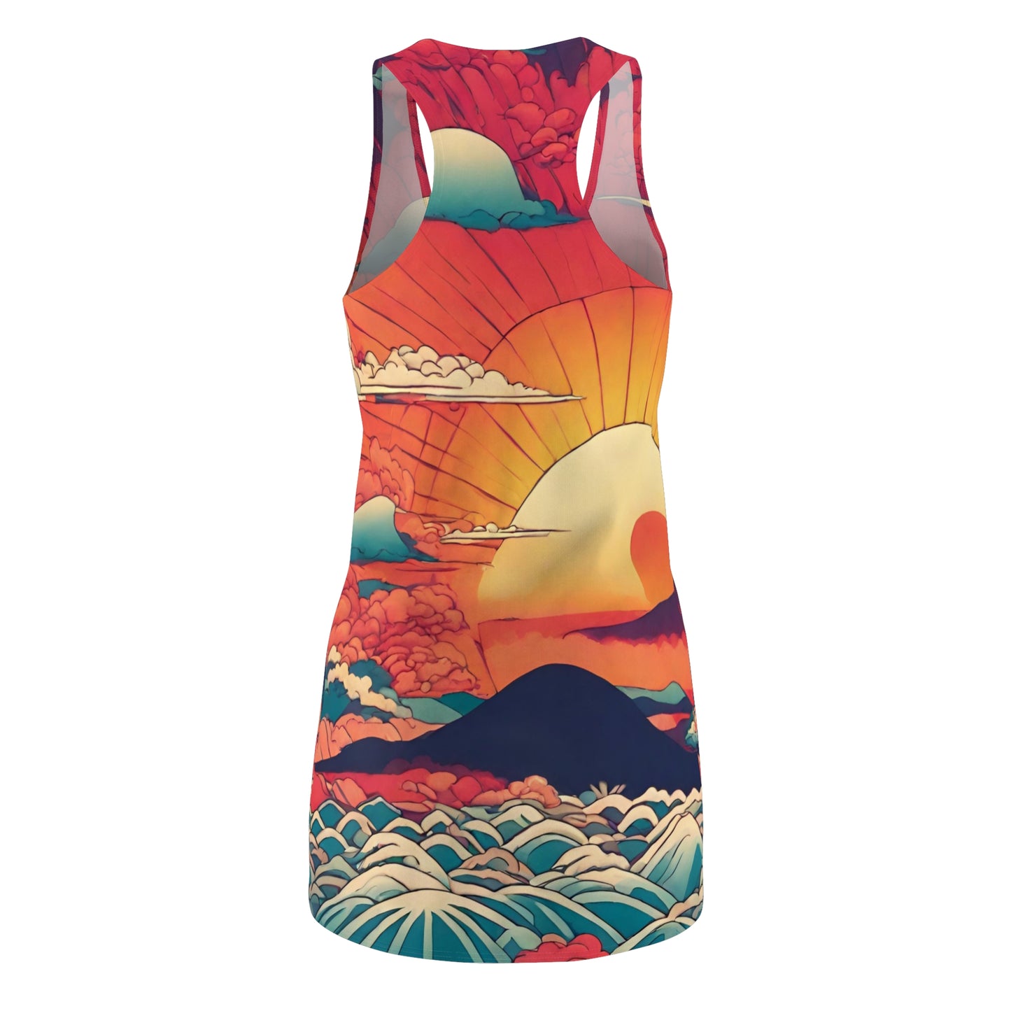 I Want to go to there Women's Cut & Sew Racerback Dress (AOP)