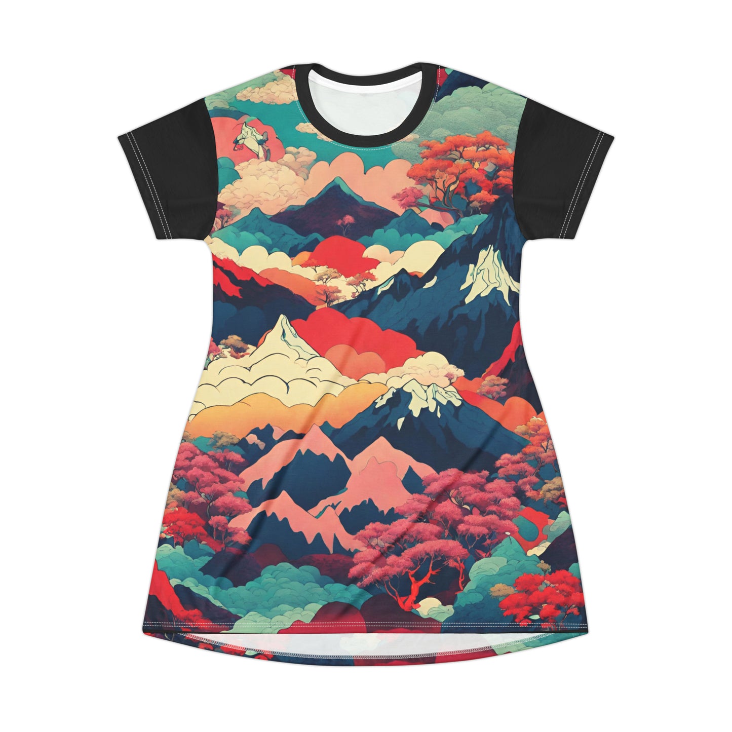 Candy-colored Mountains T-Shirt Dress