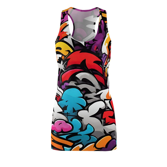 Toonffiti Women's Cut & Sew Racerback Dress (AOP)