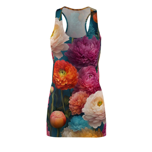 Blossoms Women's Cut & Sew Racerback Dress (AOP)