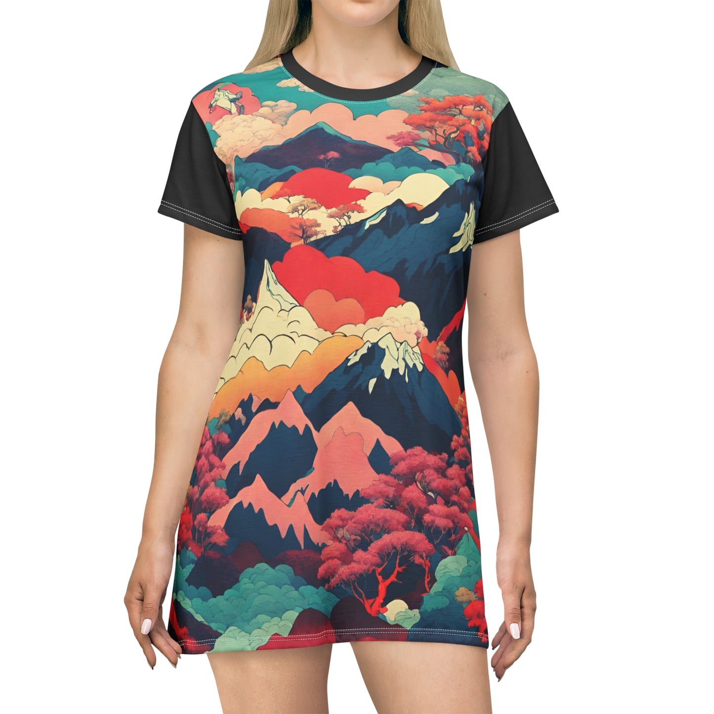 Candy-colored Mountains T-Shirt Dress