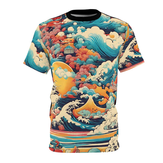 Fuwafuwa no nami Unisex Cut & Sew Tee (AOP)