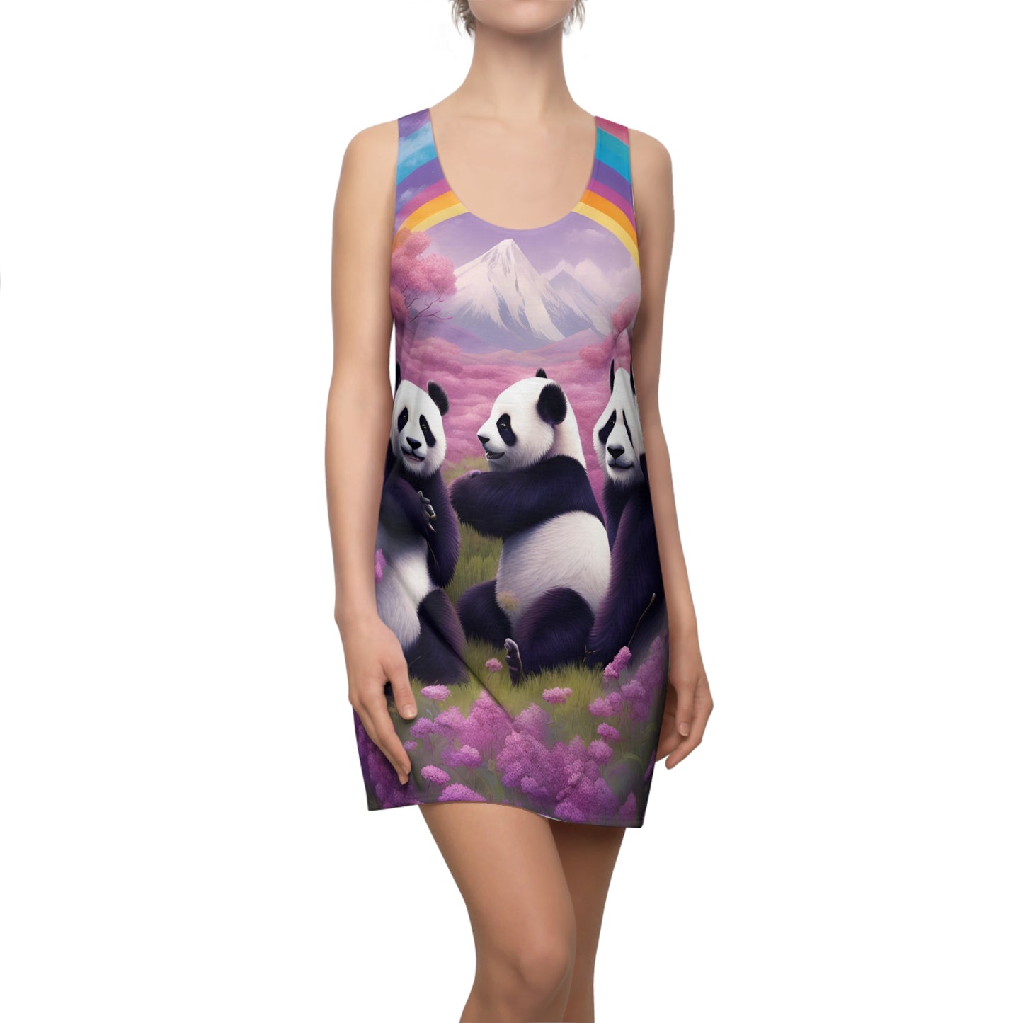 Pandaland Women's Cut & Sew Racerback Dress (AOP)