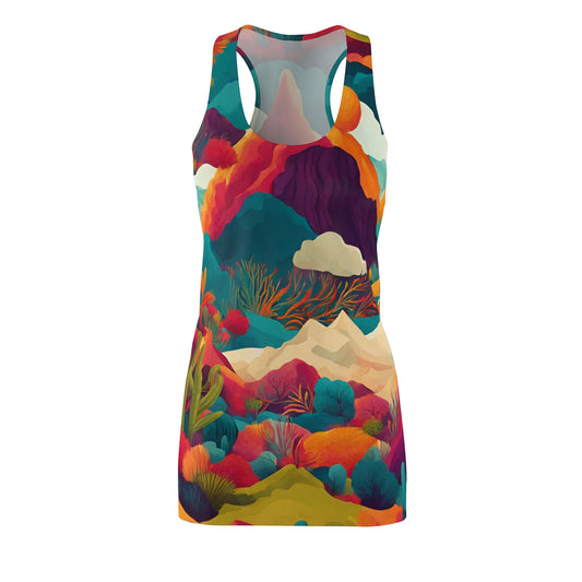 Desert Delight Women's Cut & Sew Racerback Dress (AOP)