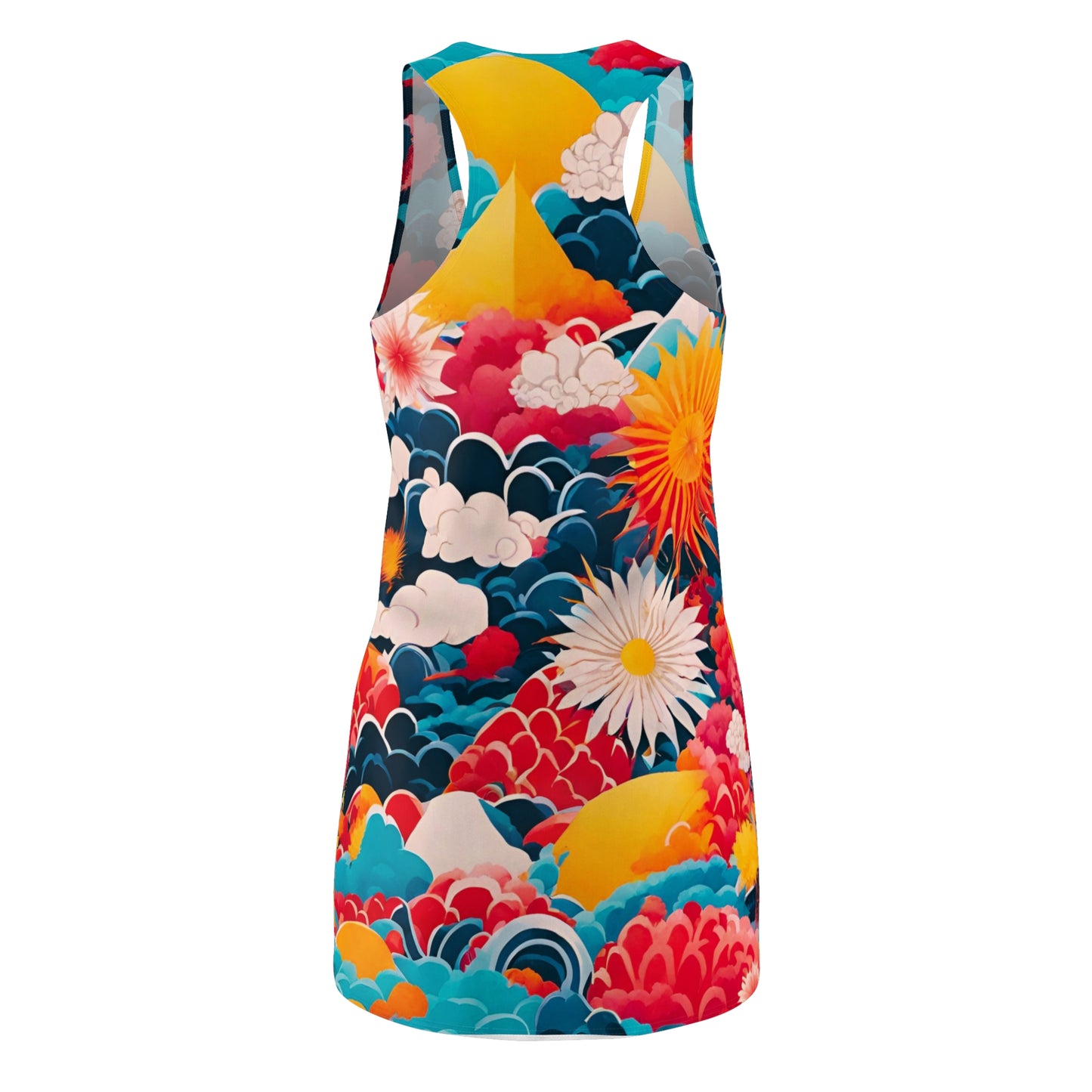 Floral Fantasy Women's Cut & Sew Racerback Dress (AOP)