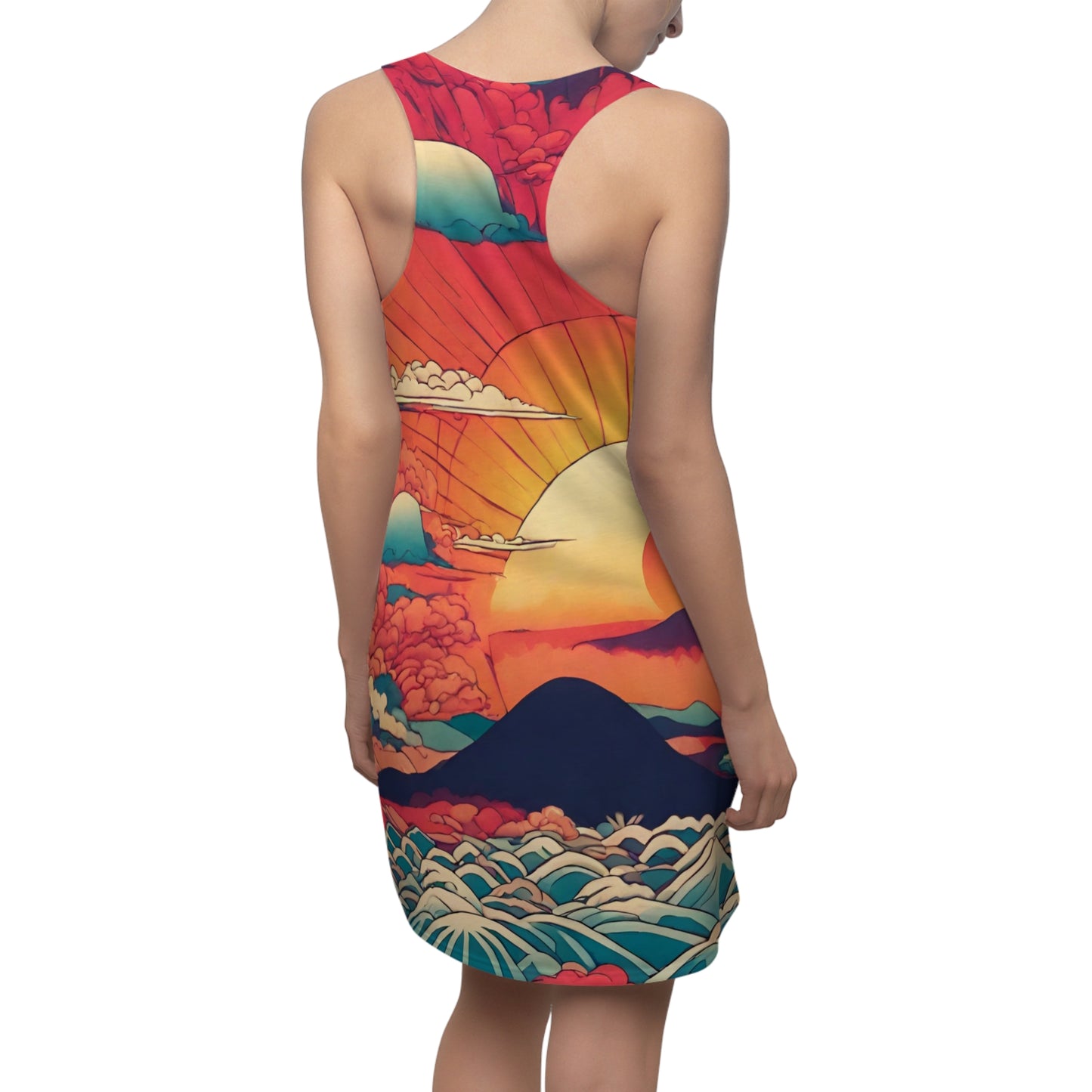 I Want to go to there Women's Cut & Sew Racerback Dress (AOP)