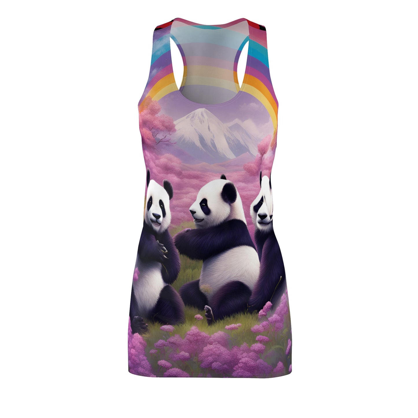 Pandaland Women's Cut & Sew Racerback Dress (AOP)