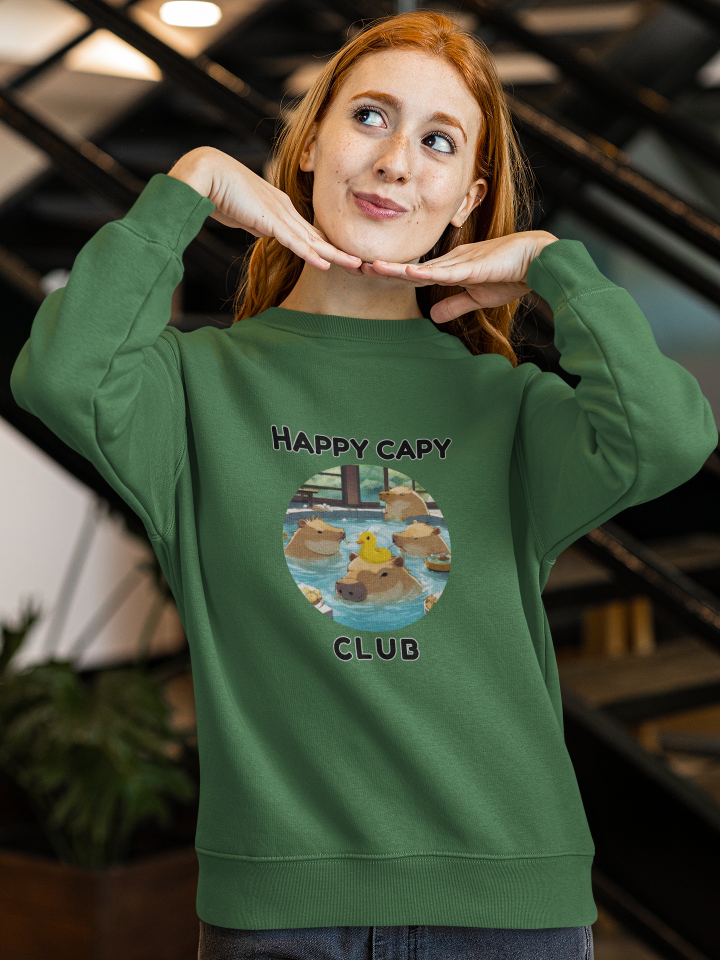 Happy Capy Club Unisex Organic Sweatshirt