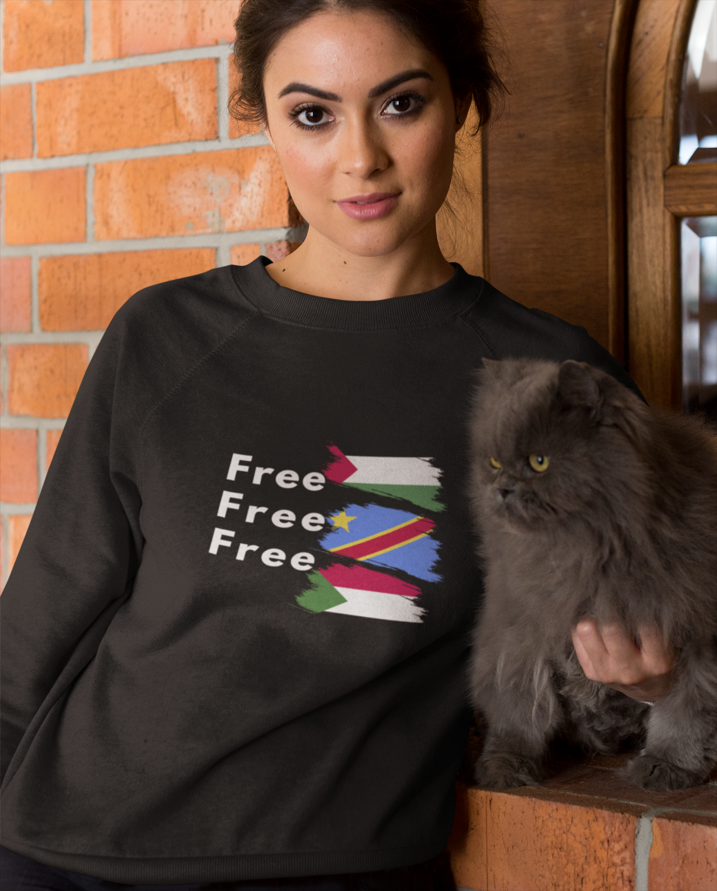 Free Palestine Free Sudan Free Congo Unisex Organic Sweatshirt
